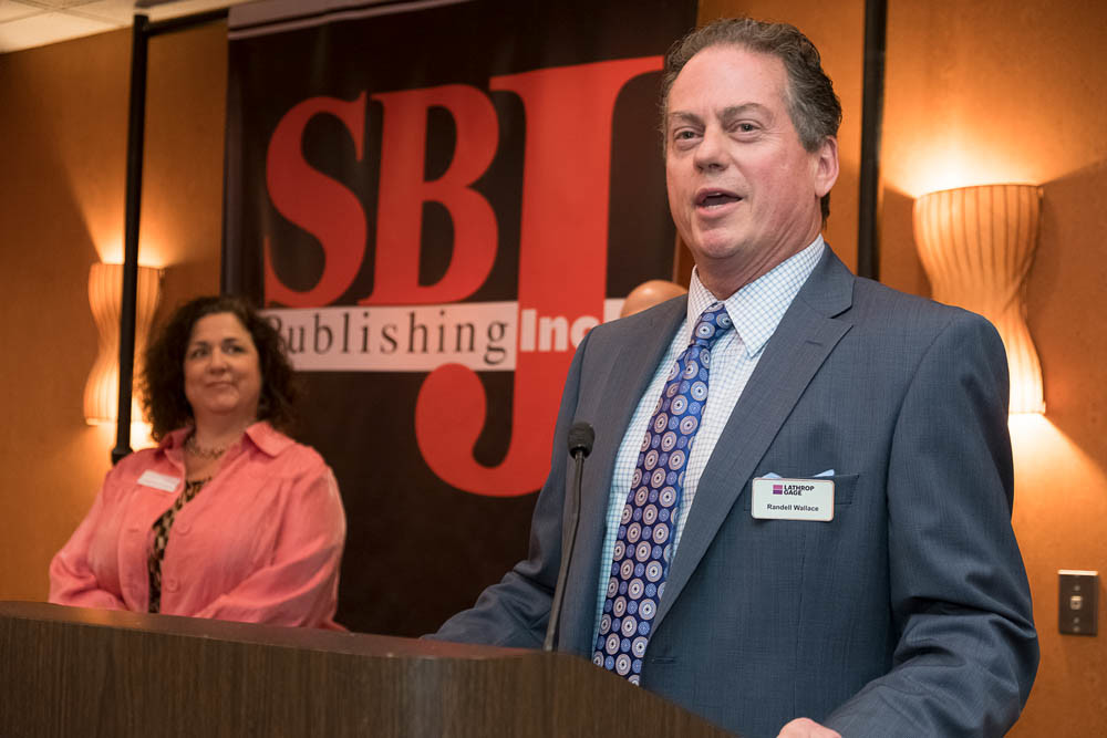 2017 Trusted Advisers
Springfield Business Journal on Sept. 15 honored the annual class of Trusted Advisers. Above, Legacy Adviser recipient Randell Wallace of Lathrop Gage LLP thanks those who mentored him in his career. Nearly 200 people attended the event.