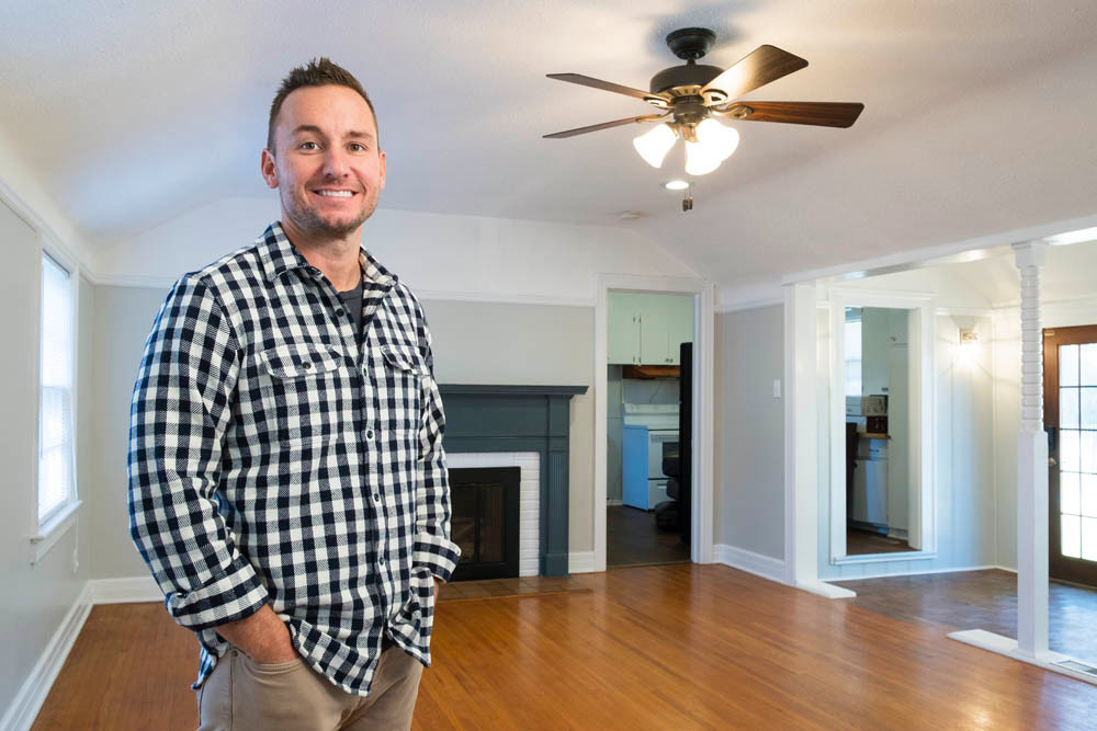 NEW LIFE: Zach Riggs runs a house-flipping business in the Springfield area where he transforms houses like this two-bedroom home on Holland Avenue.
