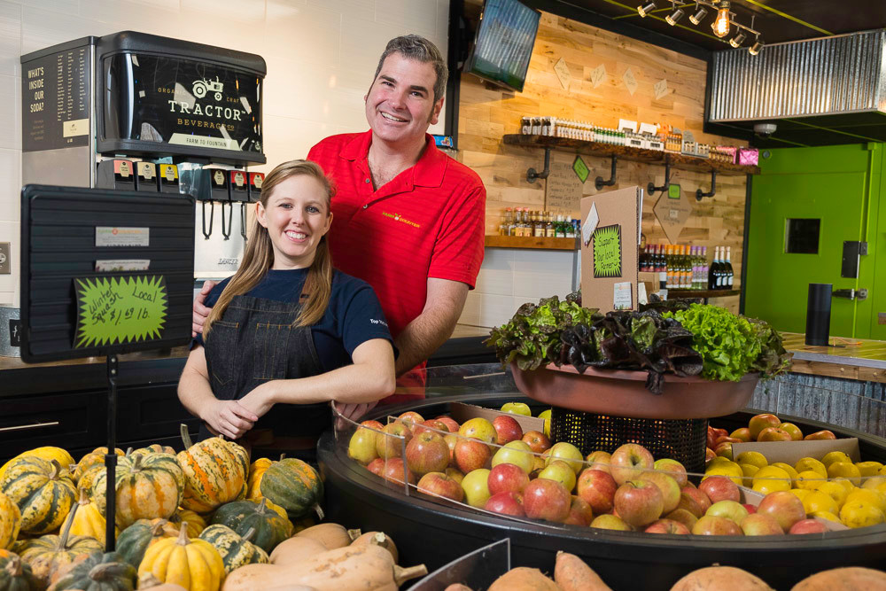 Paul and Ashely Allen opened Farm 2 Counter Inc.’s convenience store on North Broadway Avenue.