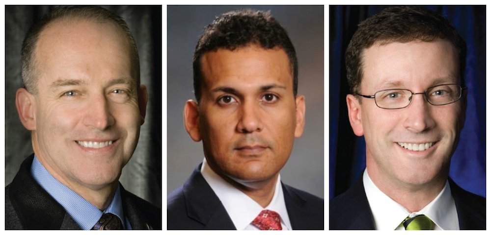 Gov. Eric Greitens appoints, left to right, Dr. John Buckner, Eric Clay and Dr. Jose Dominguez to two commissions.