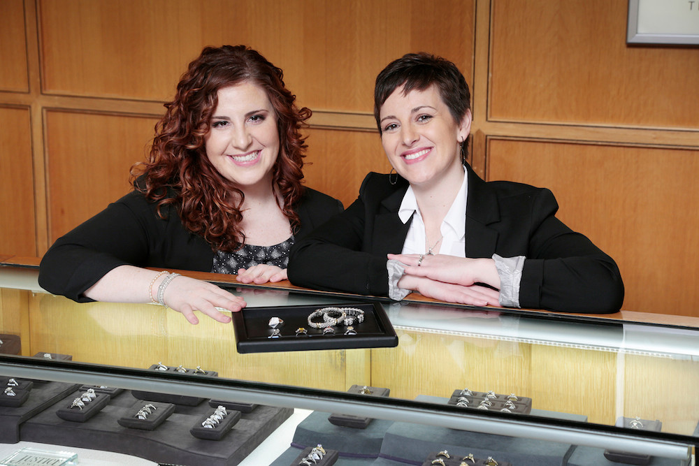 Amelia Justice, left, and Margie Justice-Pitoniak officially take the helm of Justice Jewelers after the completion of their father’s succession plan.