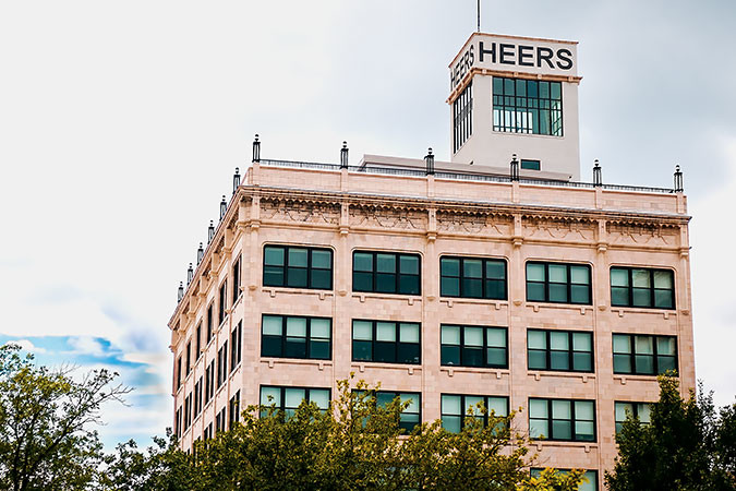 The iconic Heer’s building was redeveloped in 2015 with $4 million in state tax credits. A statewide task force may threaten the future of the tax credit program.SBJ file photo