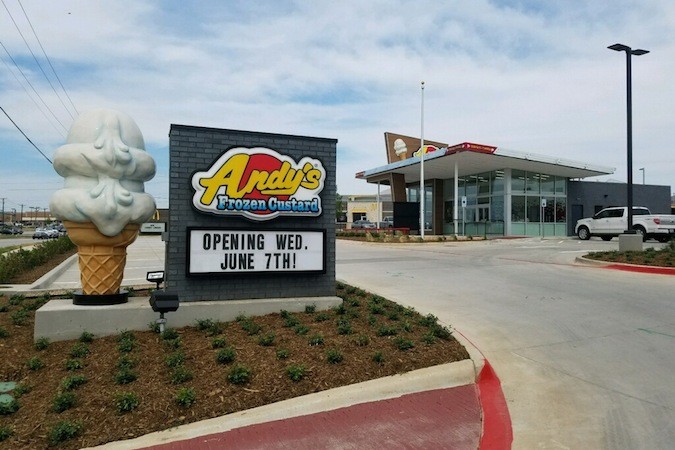 Andy’s Frozen Custard’s 50th store opened yesterday in Fort Worth, Texas.Photo provide by ANDY’S FROZEN CUSTARD