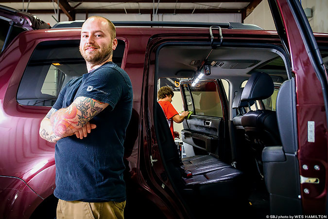 CAR-SHOW QUALITY: With little startup costs, Paul Fugiero’s business started in his garage.