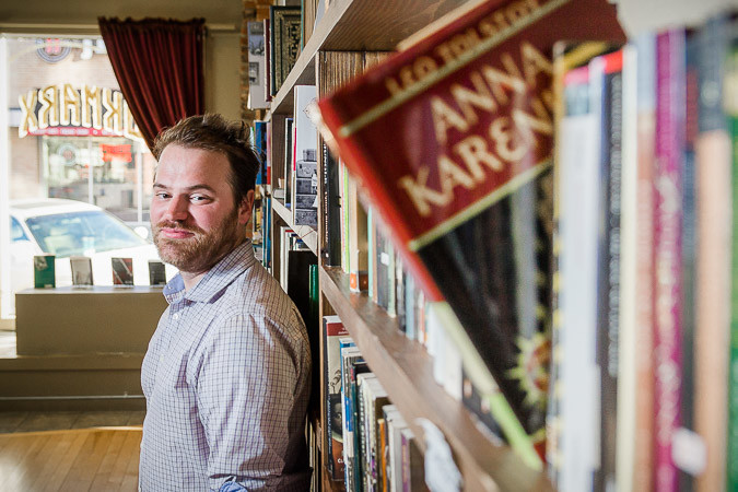 CULT OF PERSONALITY: Co-owner Josh Arnett estimates he’s sold 2,000 copies of “Catcher in the Rye.”SBJ photo by WES HAMILTON