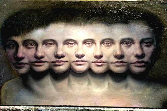 This piece in the "Faces" series is among merchandise stolen from Brad Noble’s studio.Photo courtesy BRAD NOBLE
