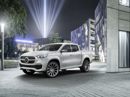 Mercedes-Benz reveals its premium pickup truck called the X-Class.Concept photo courtesy DAIMLER AG