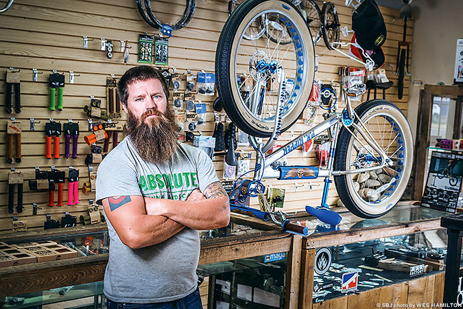 SPINNING WHEELS: Scott Davis of Springfield Bicycle Co. says online sellers are disrupting the industry. The brick-and-mortar store lost $100,000 in sales last year.