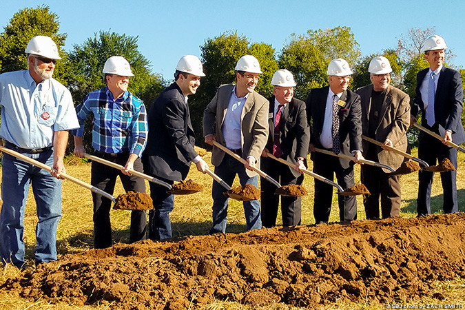 Vital Farms and local officials break ground on the egg-processing plant expected to support 50 jobs in the first year of operation.