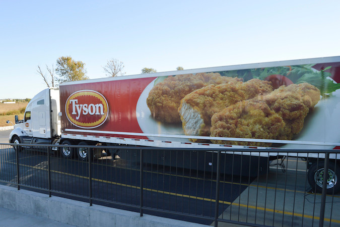 Last year, Tyson Foods Inc. delivered 40,000 pounds of chicken to Ozarks Food Harvest, and plans to match that donation tomorrow.File photo