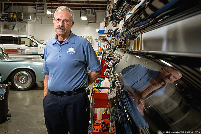 DARK SIDE: Automotive tinting makes up roughly half of Steve Jager’s business.
