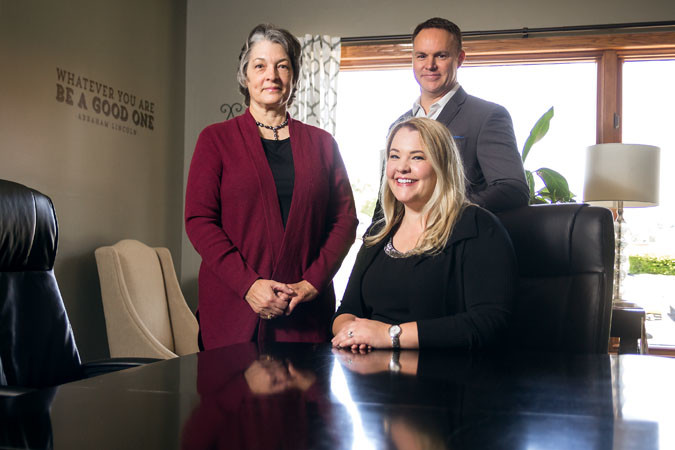Susan Hinck, administrator; John Ray, CEO; and Bethany Ray, director of operations