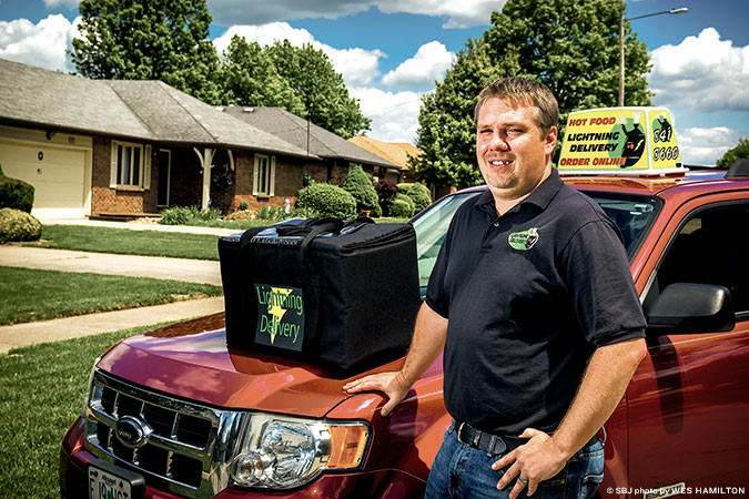 ORDER UP: Jason Green is investing in Lightning Delivery’s mobile platforms for restaurant delivery service.