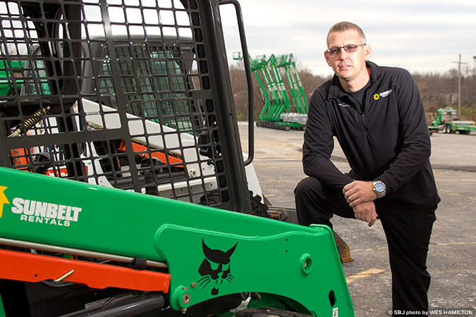 Steve Tuttle manages equipment rental company Sunbelt Rentals, which recently entered the Springfield market.