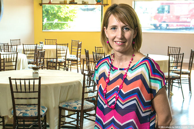 Heather McGuigan leads Aviary Cafe’s new event center on on South National Avenue.