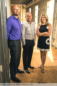 Jared Younglove, senior project manager; Brad Erwin, president; and Crystal Reynolds, chief operating officer
