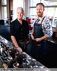 Dr. Wayne Putnam and Jonathan Putnam own Brick &amp; Mortar Coffee LLC on St. Louis Street.Click here for more photos.