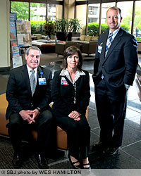 Ron Prenger, vice president and chief clinical officer; Karen Kramer, vice president and chief nursing officer; and Steve Edwards, president and CEO