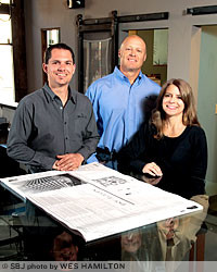 Owner/partners Steve Monsanto, project manager; Ron Barrett, president; and Paula Thompson, operations manager