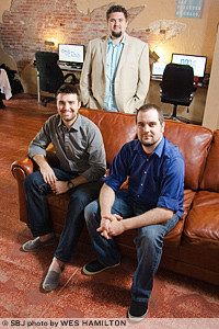 Aaron Owens, chief creative officer; Jeremy Bartley, CEO; and Josh Willis, chief technical officer