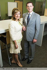 Rayanna Anderson, director, and Brian Kincaid, business incubator coordinator