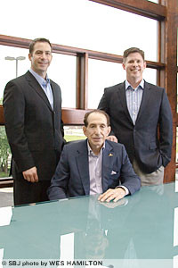 Mike Hamra, president and CEO; Sam Hamra, founder and chairman; and Simeon Shelton, vice president and CFO