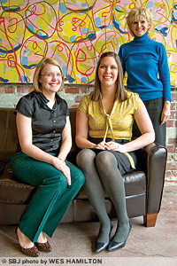 After starting Clayton, York &amp; Hopp CPAs in the throes of a recession, partners Brittany Hopp, left to right, Kailey York and Penny Clayton say revenues grew 40 percent in 2012.