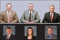 Top row:&nbsp;Brent Singleton, CFP&reg;, AIF&reg;, Partner / Principal; Dennis Heim, CFP&reg;, CRPS&reg;, Partner / Principal; Dean Young, M.S., CFP&reg;, CRPS&reg;, Partner / PrincipalBottom row: Lance P. O&rsquo;Neill, Financial Advisor; Holly M. Gray, CFP&reg;, Financial Advisor; Jeff Bilberry, AAMS&reg;, Financial Advisor