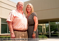 Warren Davis and his daughter, Kim Harrington, recently purchased the United Healthcare building through Warren Davis Properties. Davis says he took a chance on the deal despite the fact that his company will need to lease roughly 20,000 square feet of available office space.