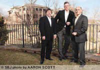 Left to right, Tony Wormington, president; Kevin Williams, chief financial officer; Jack Prim, CEO