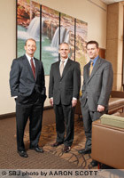 Left to right, Steve Edwards, CEO; Dr. John Duff, senior vice president and chief hospital officer; Jake McElway, chief financial officer