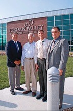 Left, Kevin Gipson, board chairman, Dr. John Bentley, Tim Shryack, operations director, and Brooks Miller, president/CEO