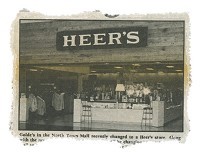 Now a boarded up vacant building, Heer's was once a thriving retail store downtown.