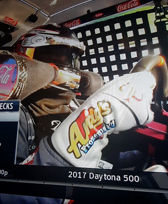 Drive Auston Dillon wears the Andy’s Frozen Custard logo during a NASCAR race. Photo provided by ANDY'S FROZEN CUSTARD