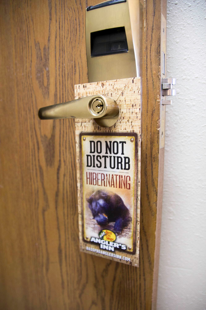 Wildlife themes are around every corner – down to the door hangers on one of the 67 rooms.