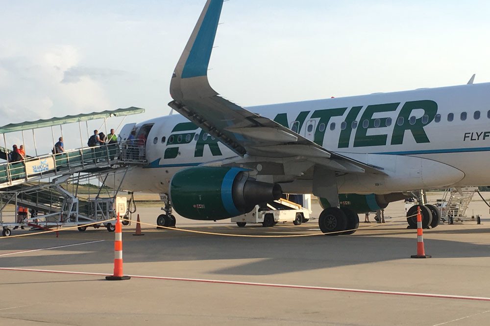 Takeoff
Frontier Airlines resumes flight service to Branson Airport on June 13, after a hiatus since 2014.