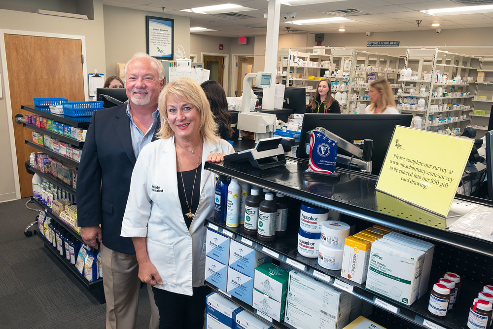 PHARMACEUTICAL COUPLE: Don and Melody Savley continue to invest in Alps Pharmacy, including $400,000 for equipment to sort and package patient pills.