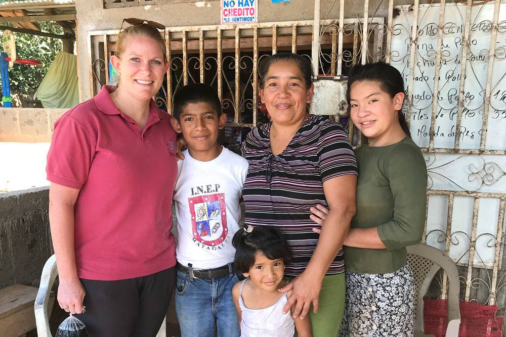 Through her work with The Rainbow Network, Megan Munzlinger, far left, says she spends up to one-third of the year in Nicaragua.