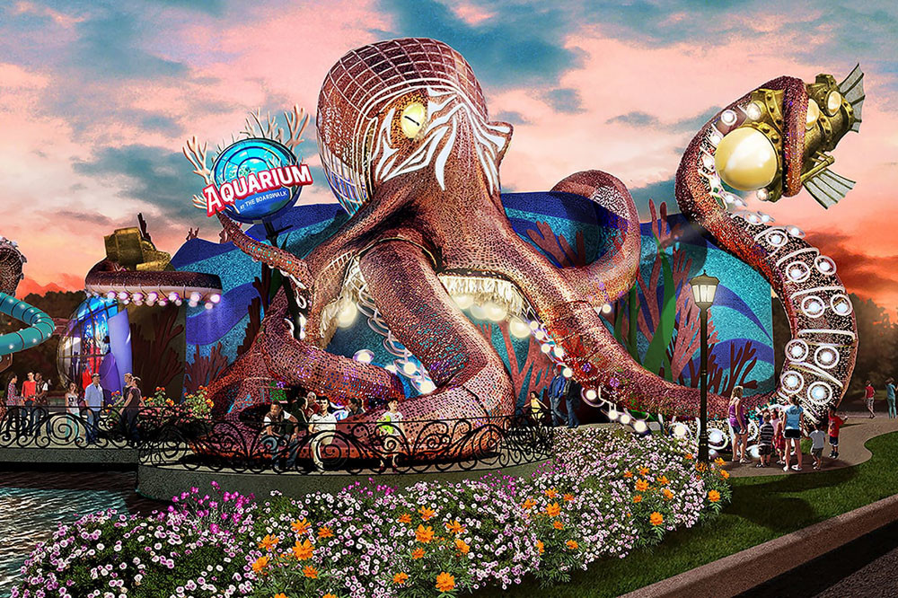 Kuvera Partners is seeking tax increment financing to redevelop the vacant Grand Palace into an aquarium attraction.
