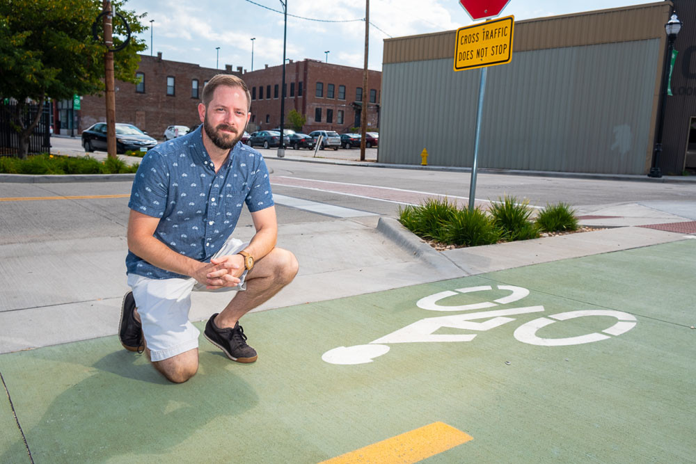 The City Utilities Transit Center is one of five bike share stations planned for downtown, says Cody Stringer, the driving force behind Springfield Bike Share.