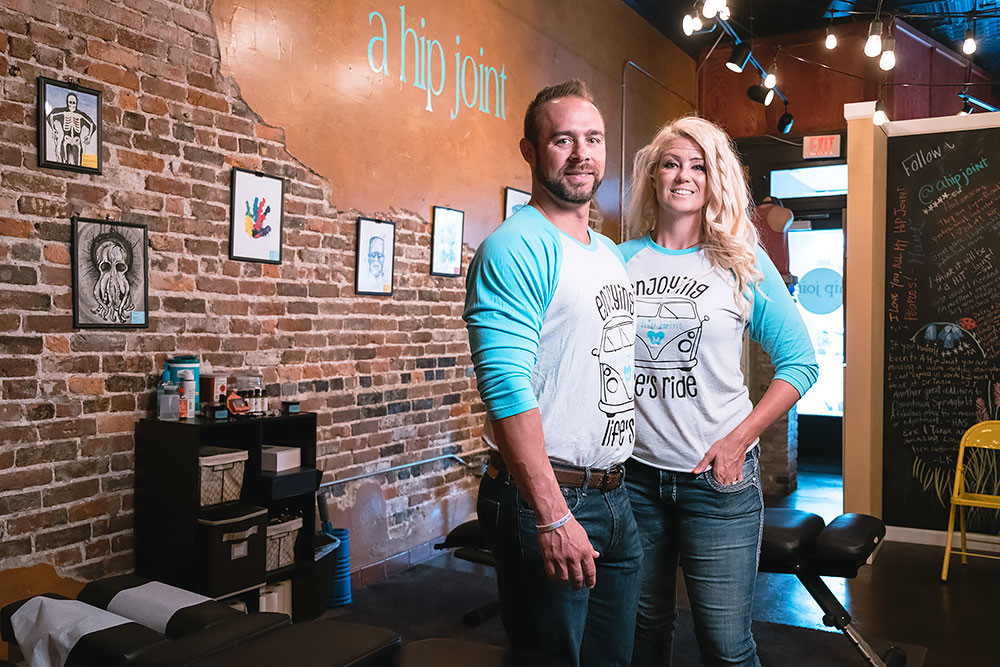 Drs. Eric and Tania Reavis, pictured at their downtown practice in July 2018, provide chiropractic, massage and acupuncture services.