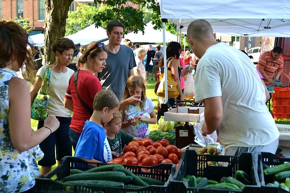 Ozark Farmers Market, which currently operates at The OC, above, is moving to Finley Farms for its 13th season.
