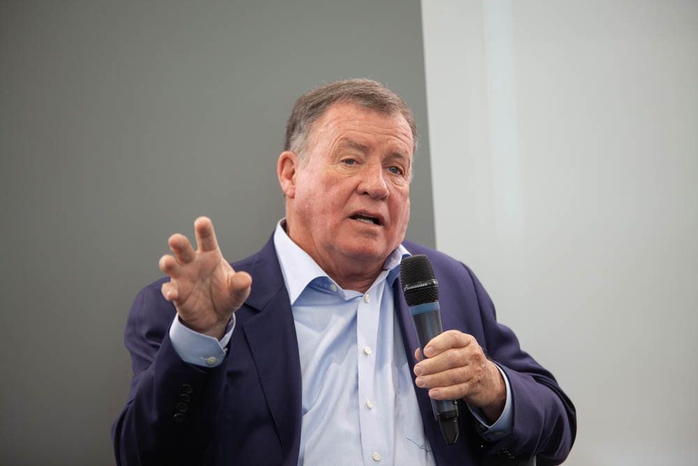 Jack Stack’s new book is scheduled to be released in January 2020. He’s pictured above speaking earlier this month for an SBJ Economic Growth Survey forum.