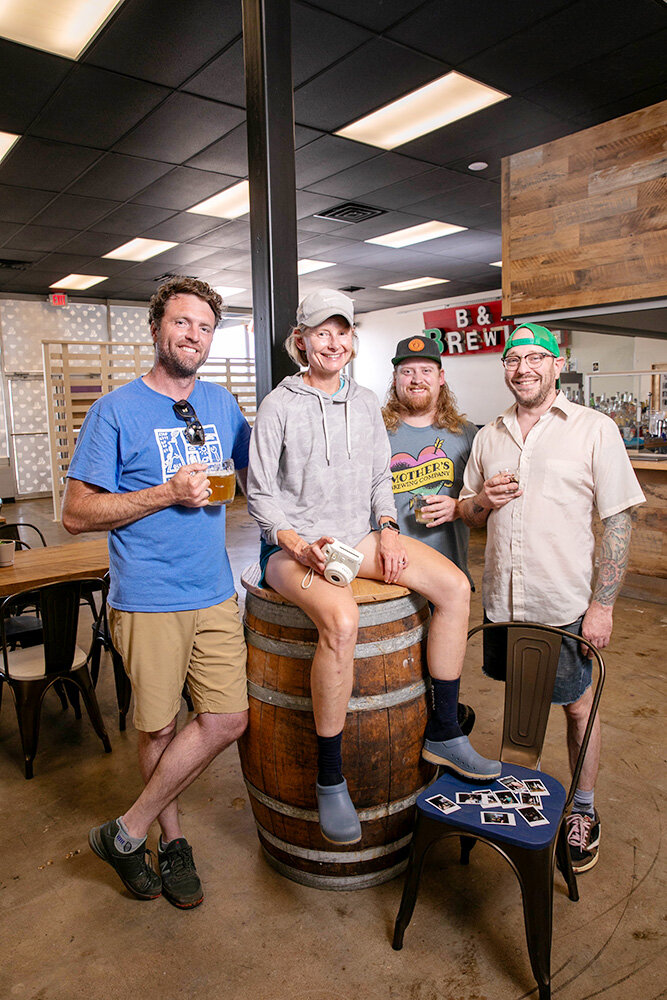 ON THE VERGE: From left, Brent and Marci Sonnemaker, Dave Soper and Doug Riddle are planning to launch Before and After Brewing this week in the Southern Hills Shopping Center.