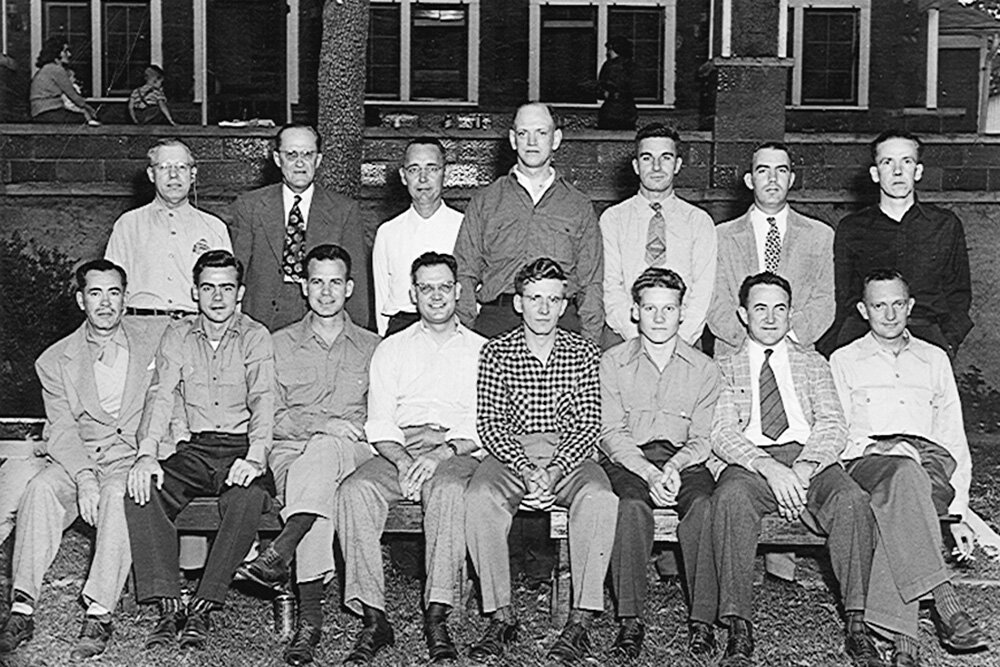 Employees at Baird, Kurtz & Dobson are pictured in Joplin around the time the Springfield office opened in 1948.