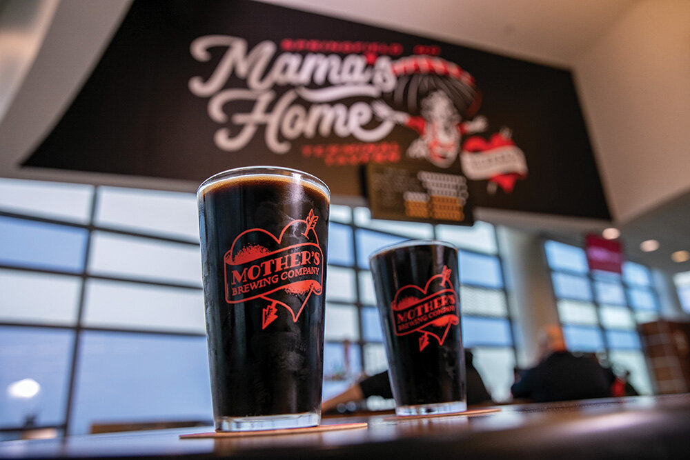 Airport travelers can sample a half-dozen varieties of Mother's Brewing Co. beer at Mama's Home Terminal Tavern.