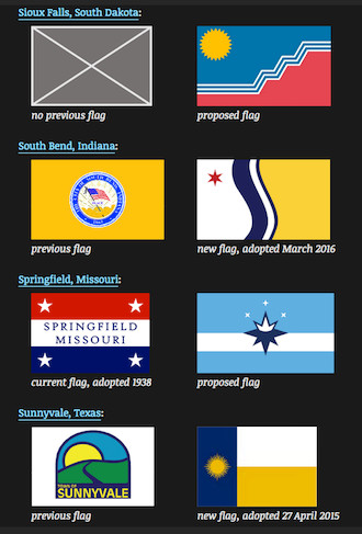 Here's a look at Springfield and other recently proposed or adopted city flags tracked by Ted Kaye in Portland, Oregon.

Courtesy: PortlandFlag.org