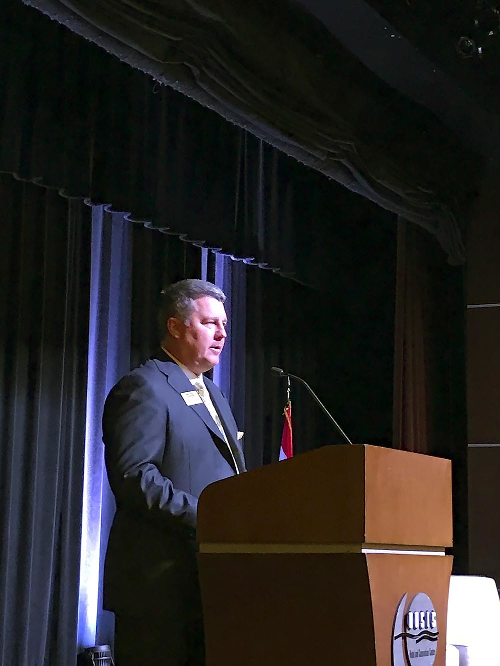 Roughly 450 people attended Springfield Area Chamber of Commerce’s annual Membership Luncheon on Aug. 9 at Oasis Hotel & Convention Center. Above, Chairman John Wanamaker welcomes the sold-out crowd.