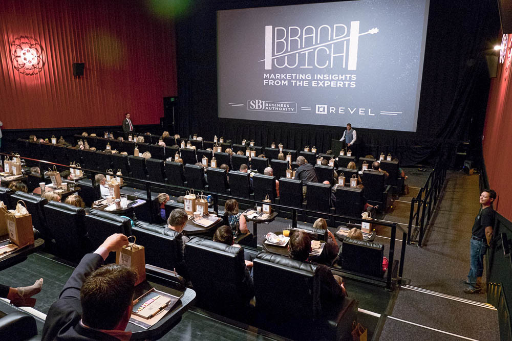 Tips from Brandwich
Springfield Business Journal in partnership with Revel Advertising on Oct. 3 held the second-annual Brandwich seminar for marketing professionals. About 115 people attended the sold-out event at Alamo Drafthouse Cinema, above.