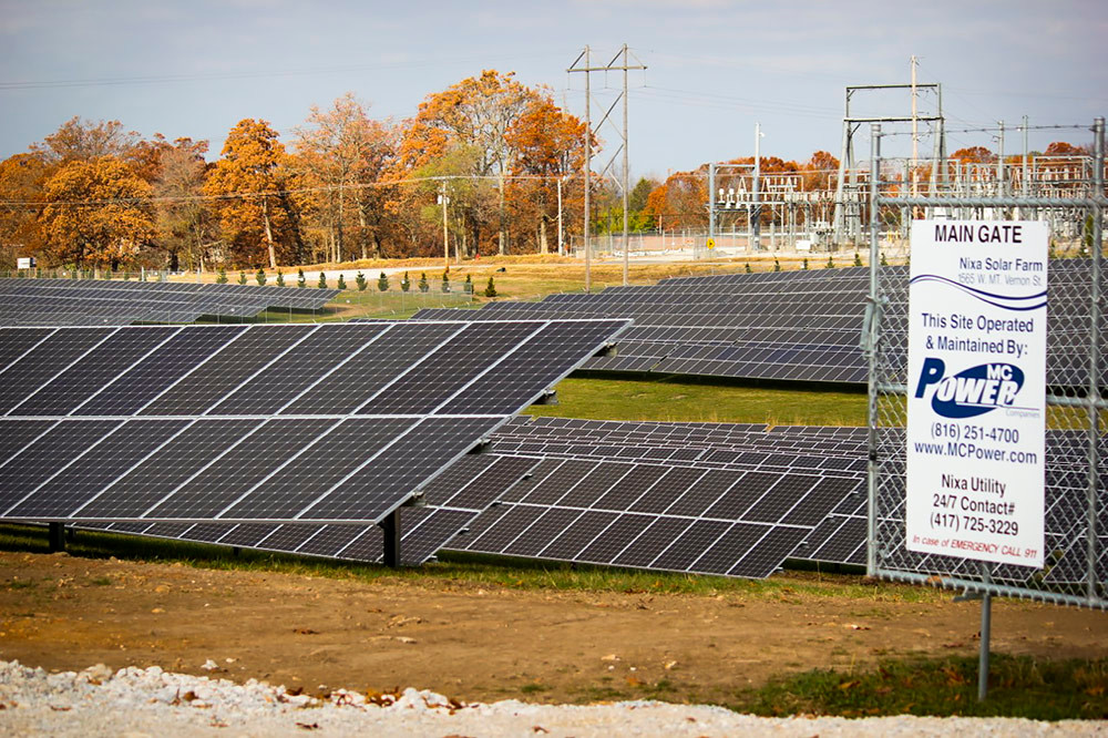 Officials are scheduled to dedicate the 72-acre Nixa solar farm tomorrow.